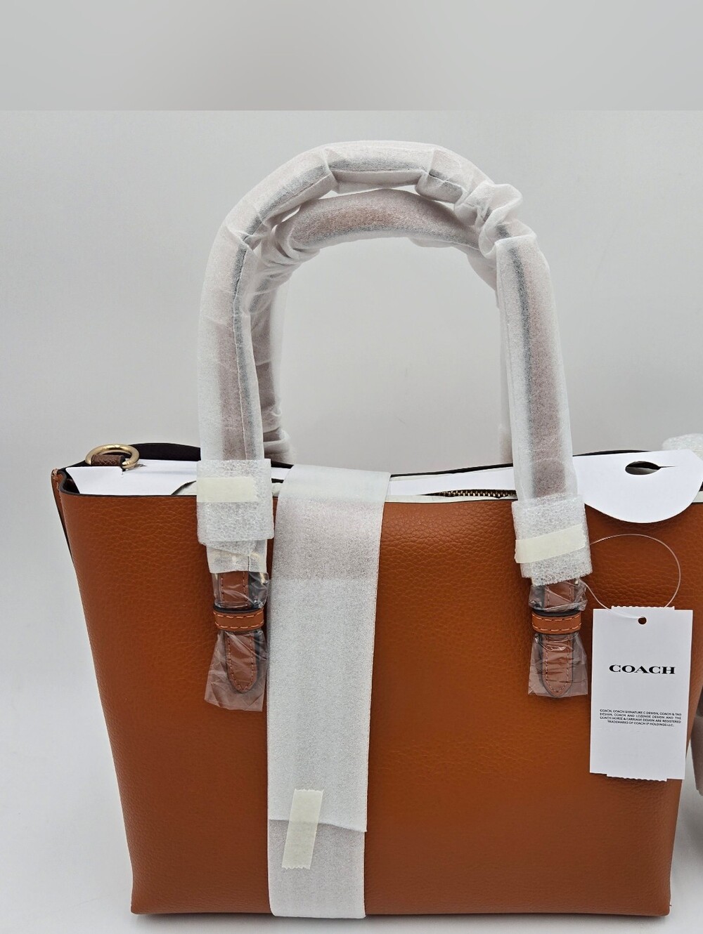 #204 NWT - Coach Mini Mollie Tote 25 Crossbody Bag (Ginger) - Picture 2 of 14